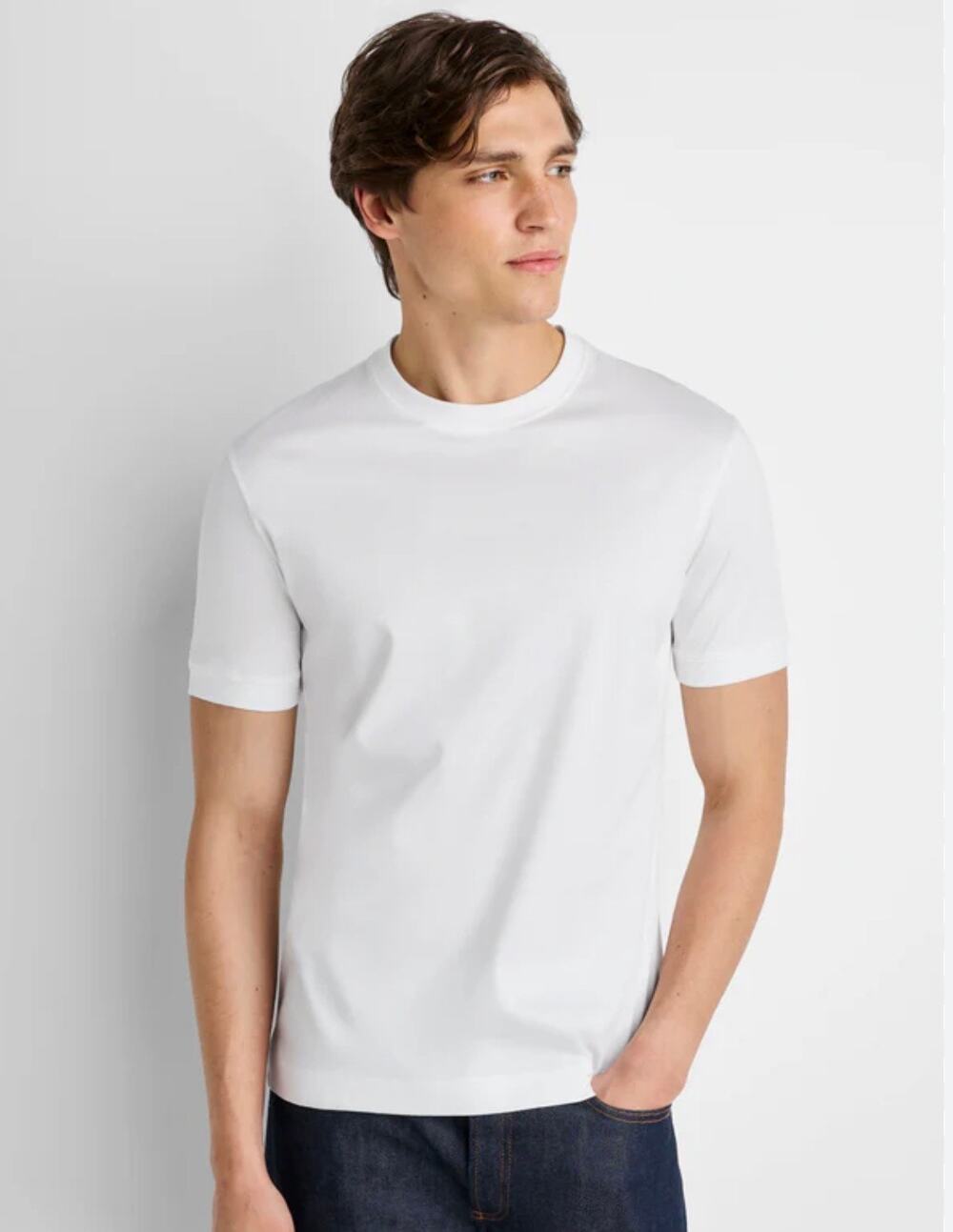 Zimmerli Switzerland Sea Island Cotton Luxury White Tee Size S